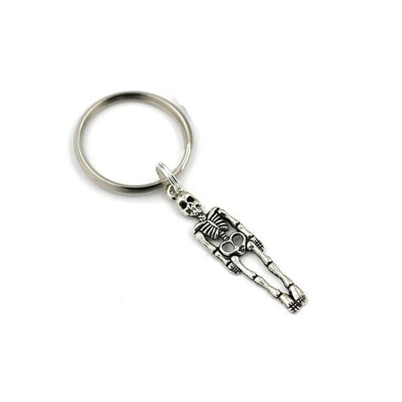 European And American Tide Brand Keychain Halloween Skull Keychain Human Skeleton Alternative Creative Keyring Friend Gift