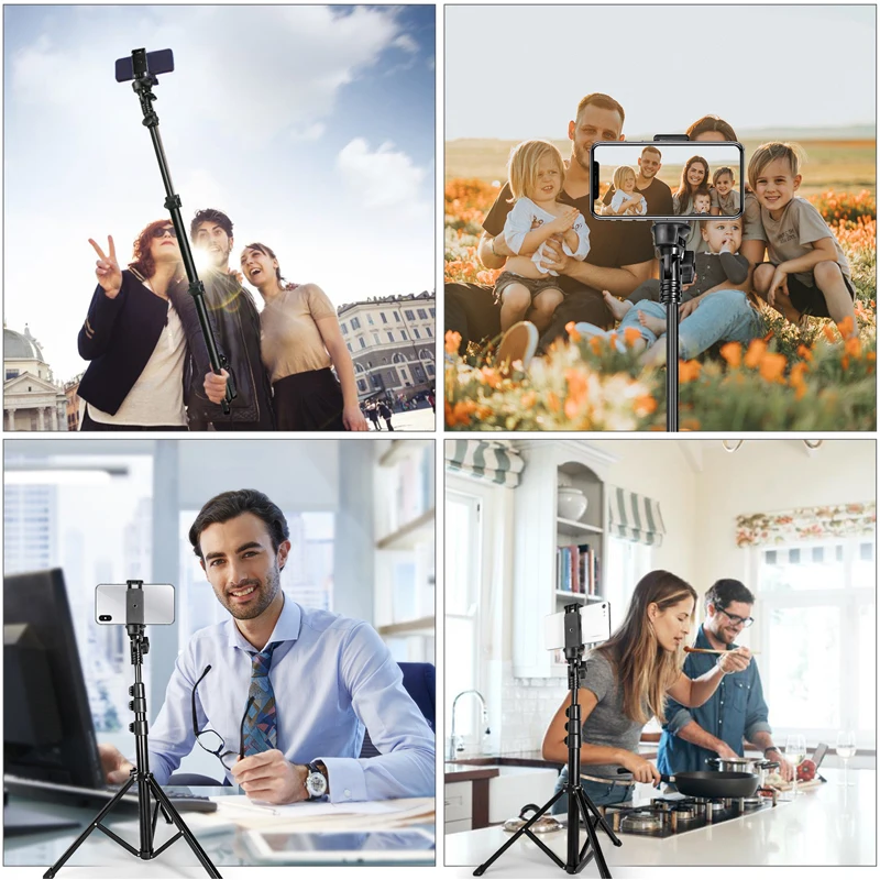 Phone Tripod Stand Selfie Stick Video Phone Live Universal Tripod with Bluetooth Camera Photography Stand for TIik Tok Youtube
