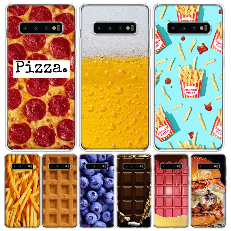 Food Dessert Chocolate beer cheese Soft Soft Phone Case for Samsung Galaxy A51 A71 A41 A31 A21S A11 A10 A20E A30 A40 A50 A70 A6