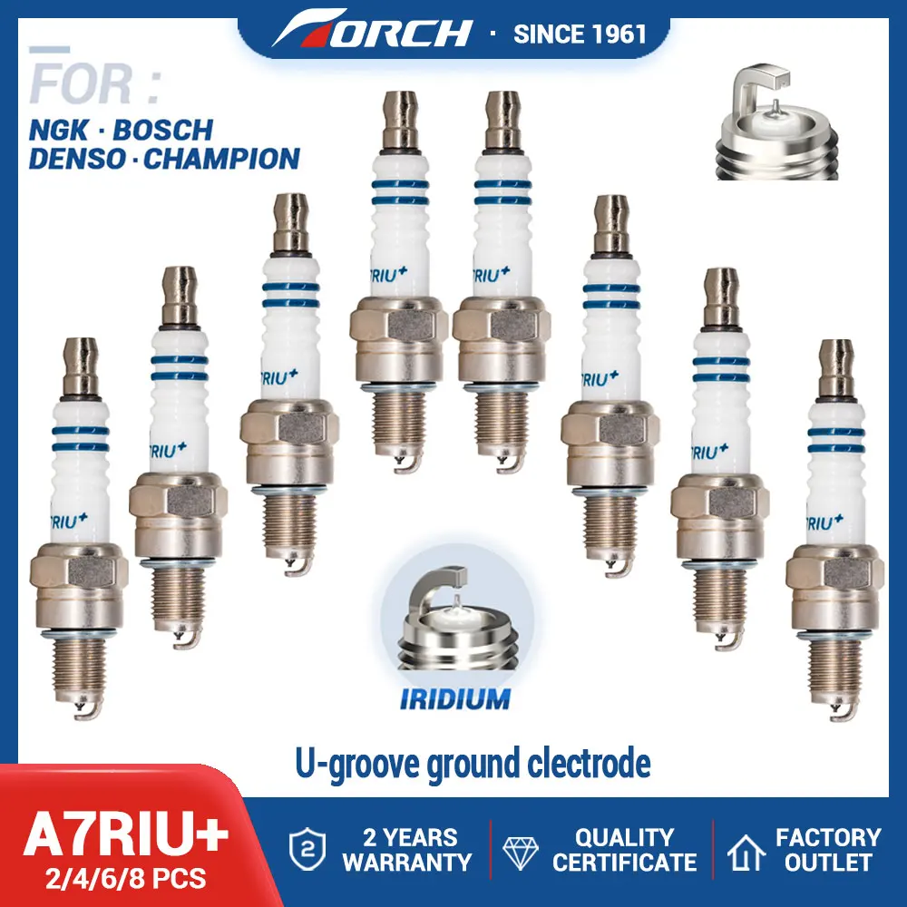 China Original TORCH Motorcycle Iridium Spark Plug A7RIU A7RIU+ for CR7HSA for Wuyang Honda Yamaha Qingqi Suzuki Qjiang