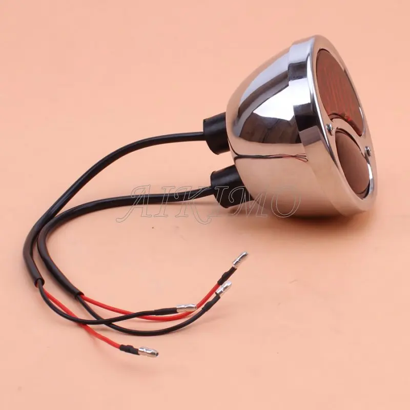 STOP LED Replica Motorcycle Taillights Cafe Racer Stop Brake Lamp License Plate Light For Scrambler Cruiser Triumph Bobber XS650