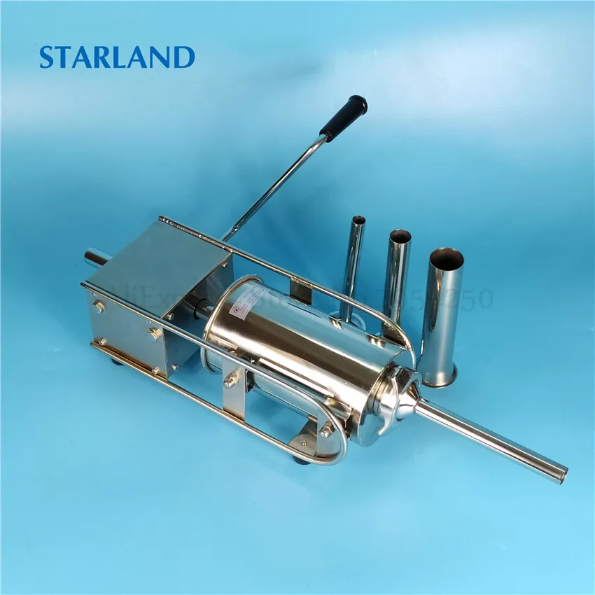 

2L Spain Churros Making Machine Stainless Steel Manual Sausage Stuffer Horizontal Churro Extruding Machine Sausage Filler