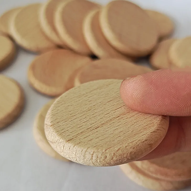 20pcs Unfinished Wood Circles Rounds Wooden Cutouts for Crafts, Door Design, Christmas Decorations, Coasters and DIY Home Decor