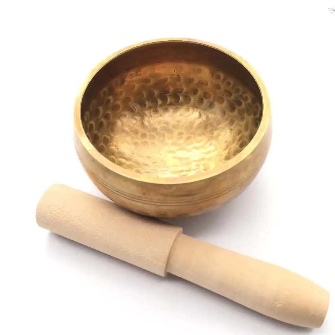 Handmade large himalayan brass chakra 7 metales meditation sound bowl cuencos tibetanos tibetan singing bowl set