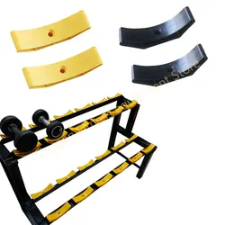 Un paio di manubri vassoi con manubri per palestra Home Fitness smorzamento in plastica manubri antiscivolo supporta manubri accessori per Rack