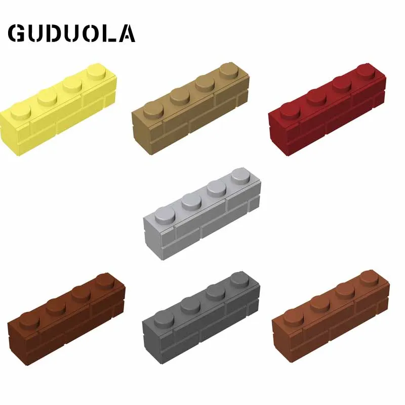 

Guduola кирпич 1x4 с тиснением кирпичи 15533 MOC строительный блок DIY Развивающие игрушки детали 20 шт./лот