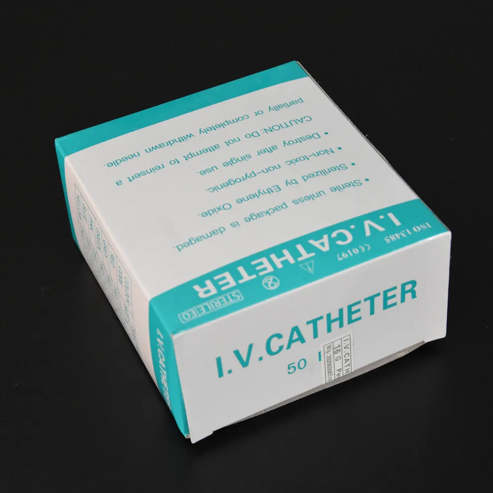 22G 20G 14G 16G 18G  Catheter Piercing Needles Supply Sterilized Body Tattoo Needles 50Pcs/box