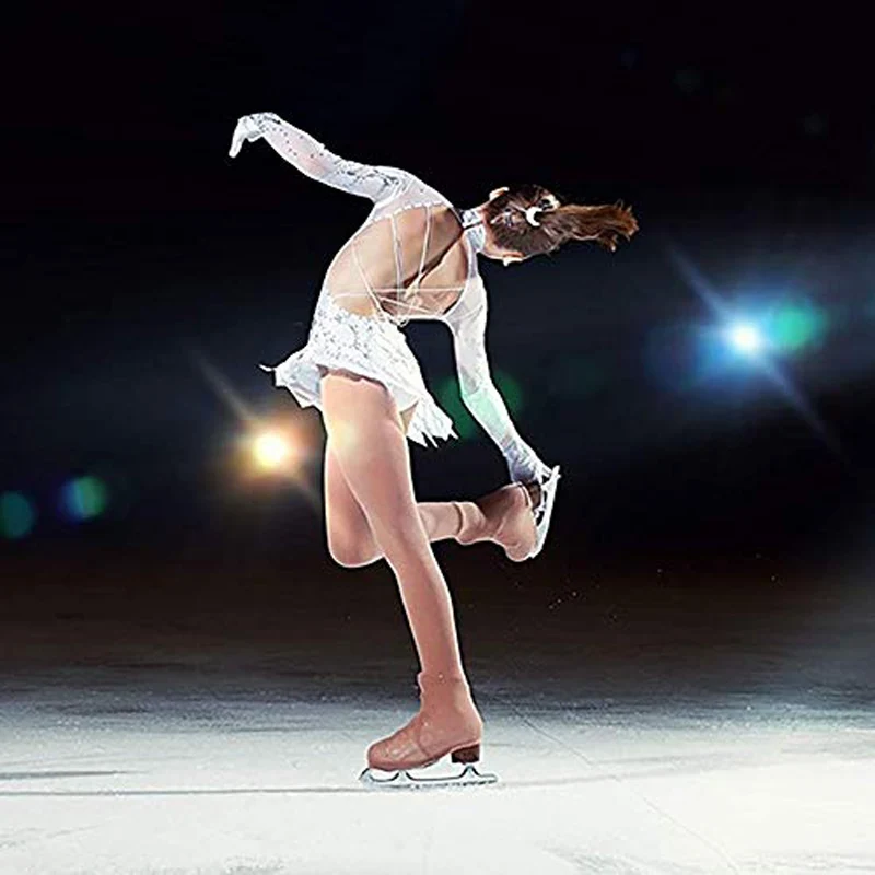 Girls Ice Skating Leotard Training Pants Figure Skating Tights Gymnastics Ice Skating Footed 115 to 175cm Thermal Pantyhose Shoe