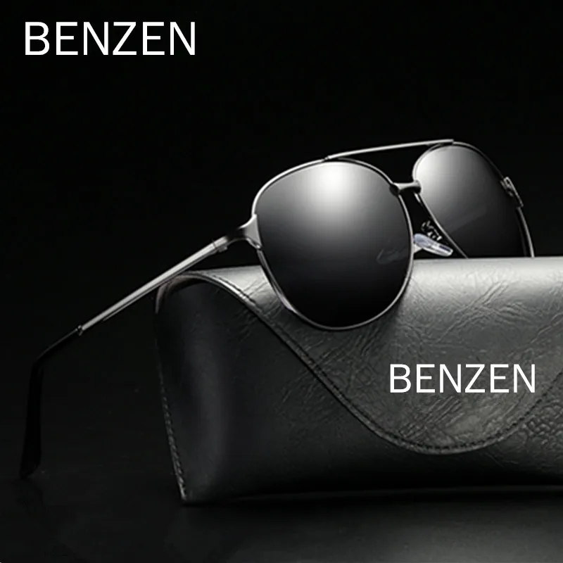 

BENZEN Polarized Men Sunglasses Vintage Oversized Pilot Male Sun Glasses Classic Aviation Glasses For Driving