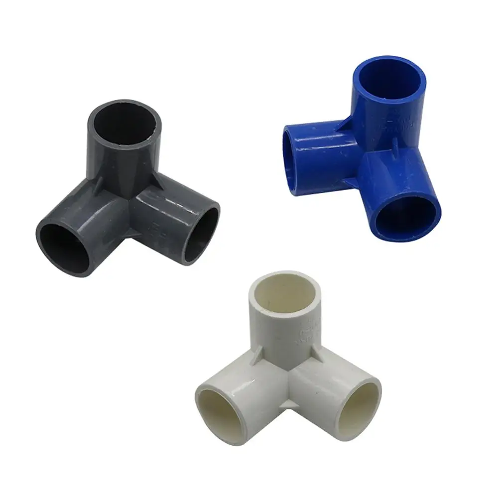 Garden Irrigation 25mm Three-Dimensional PVC Tee Agriculture Farm Greenhouse Water Supply Pipe Fitting Tank Aquarium Drain Joint