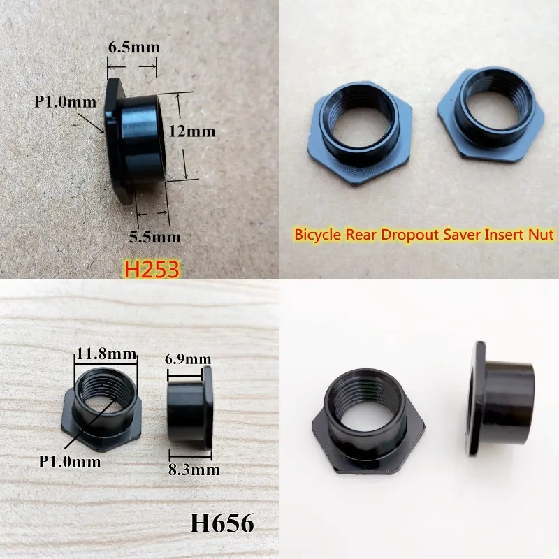 1pc CNC Bicycle PARTS gear Dropout Saver Insert Nut Problem Solver Replace Stripped Threads carbon frame bike Frame saver Solver