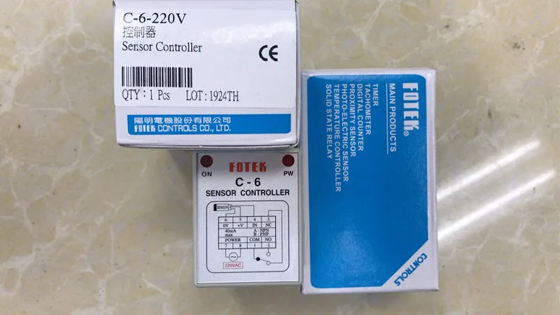 

Контроллер FOTEK C-6-220 В релейный выход контроллера Закрыть к фотоэлектрическому управлению