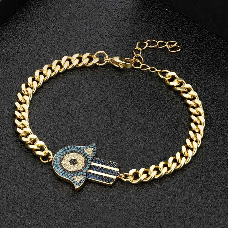 

Zlxgirl Classic palm shape Cubic zirconia bracelet accessories brand women's wedding Cooper bracelet&bangle best couple gifts