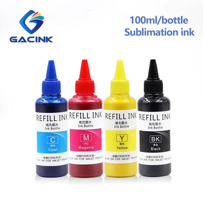 4*100ML Sublimation Heat Transfer Ink For Epson C88 C88+ WF-7710 WF-7720 WF-3620 WF-2750 ET-2720 ET-2760 ET-2750 ET-4700 Printer