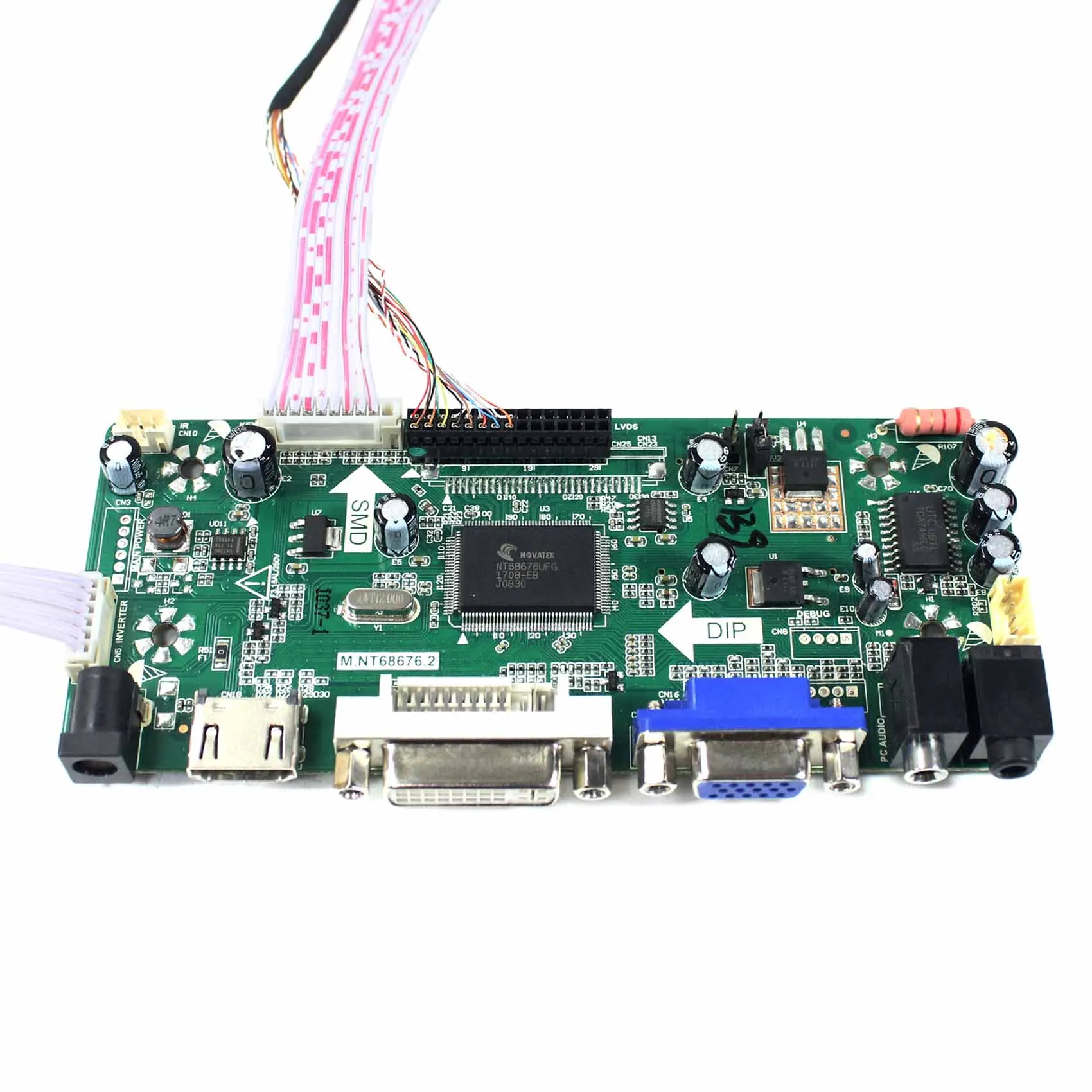 9.7 بوصة IPS LCD 9.7 "1024x768 شاشة مع HD MI VGA DVI وحدة تحكم بشاشة إل سي دي المجلس