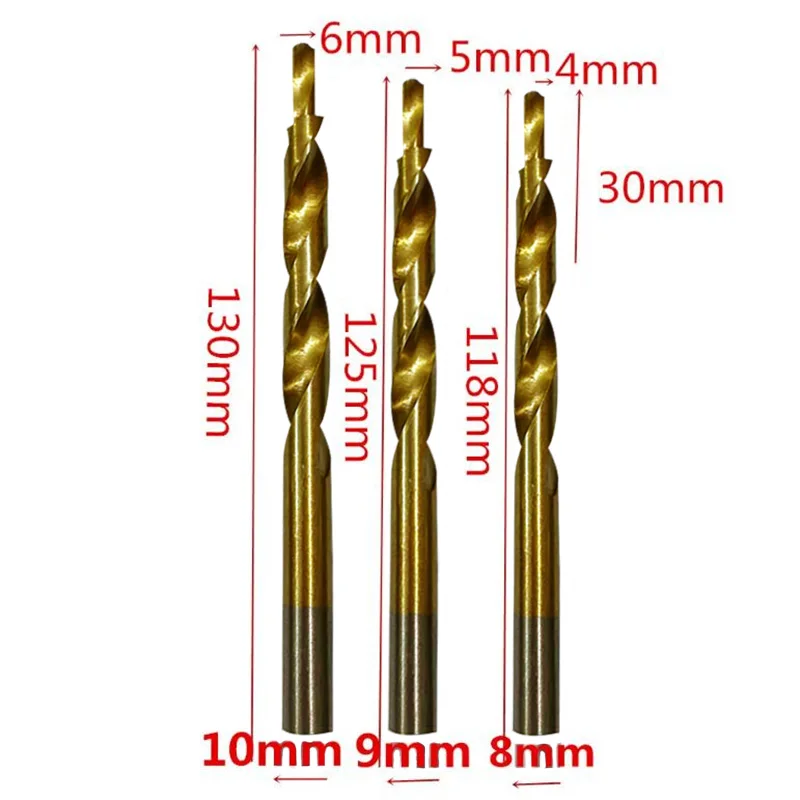 4-8/5-9/6-10mm HSS Twist Step Drill Bit For Woodworking Kreg Manual Pocket Hole Drill