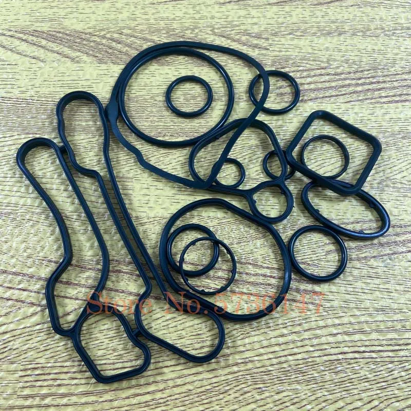 1Set Oil- Cooler, Engine Oil- Gasket / Seal Ring For Chevrolet Cruze Aveo OPEL Astra Zafira Signum Vectra OEM# 55354072 55353321