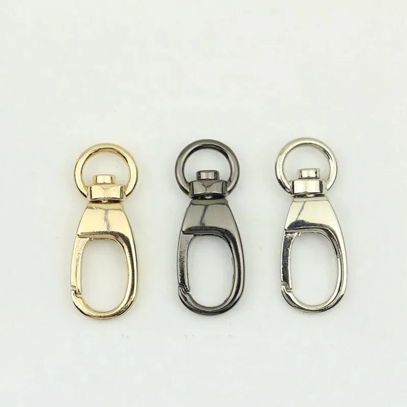 

50pc 9mm Metal Strap Hanger Buckles O Ring Lobster Clasp Swivel Snap Hooks for Bag Carabiner Collar Buckle DIY Bag Accessories