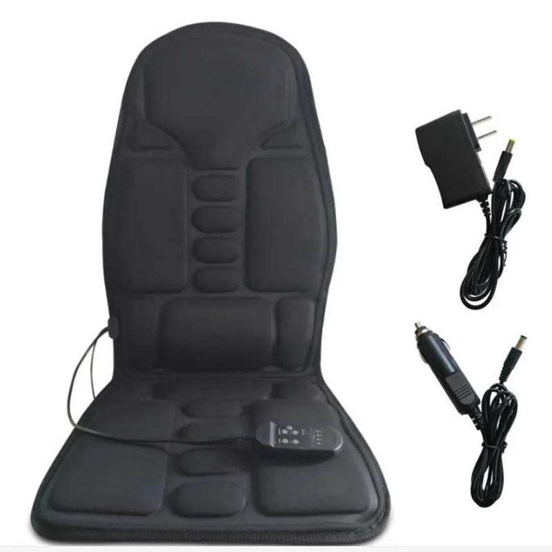 7 Motors Full-Body Massage Cushion Heat Home Office Car Vibrate Mattress Back Neck Chair Relaxation Car Pads 12V