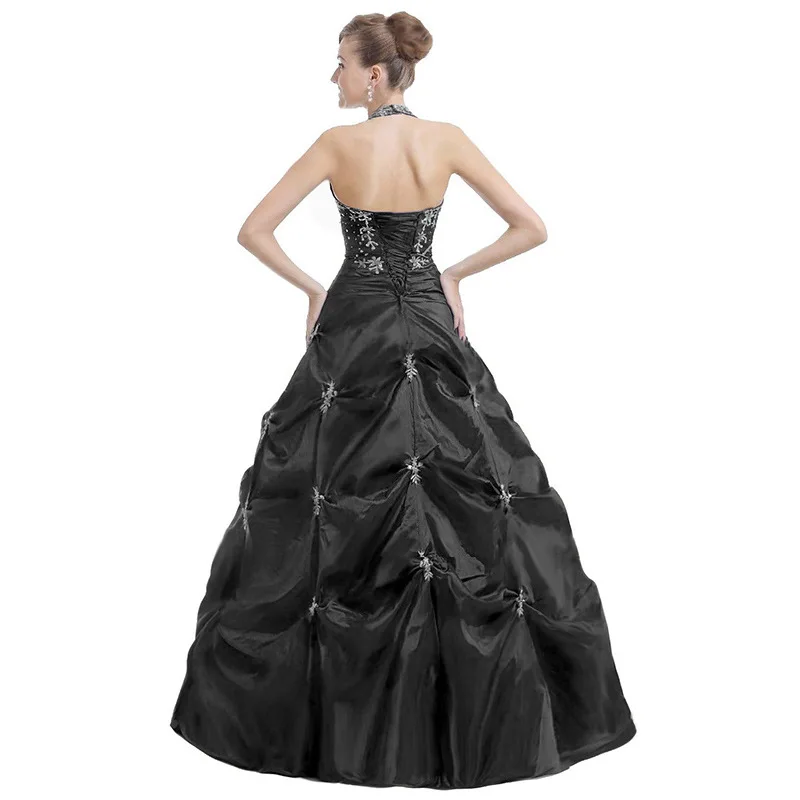 Luxus Navy Blau Quinceanera Kleider Ballkleid Tafftea Stickerei Prom Debütantin Sechzehn 15 Süße 16 Kleid vestidos de 15 anos