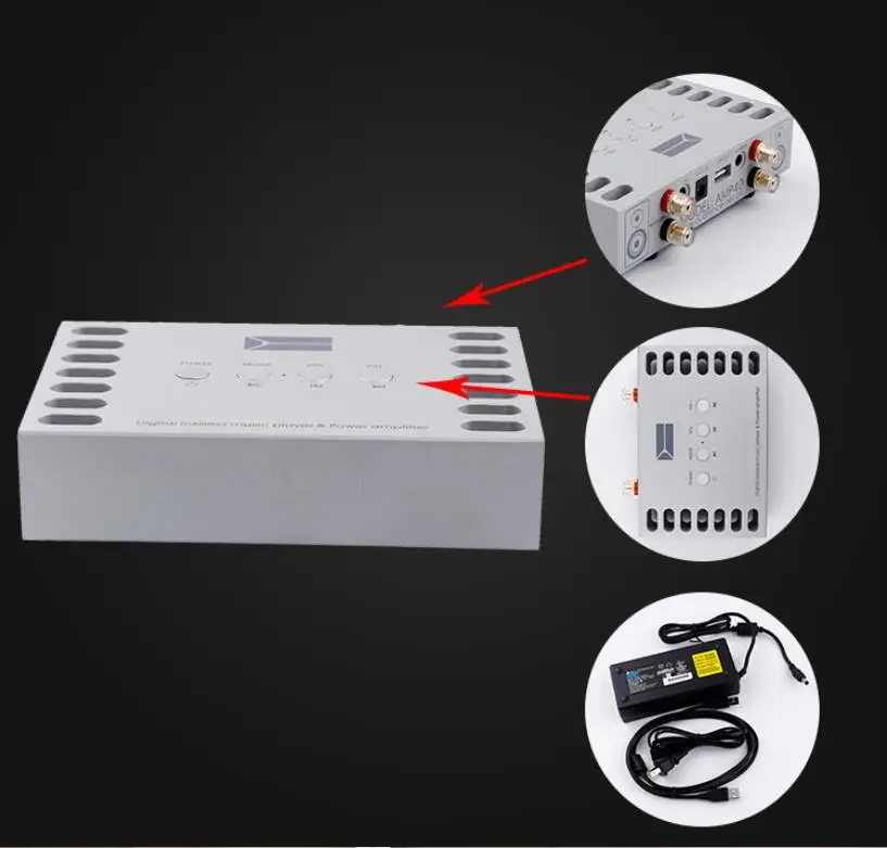 Amp40 high-end de alta fidelidade com controle remoto bluetooth 5.0 amplificador de potência de áudio amplificador de fone de ouvido estéreo mosfet 80w * 2