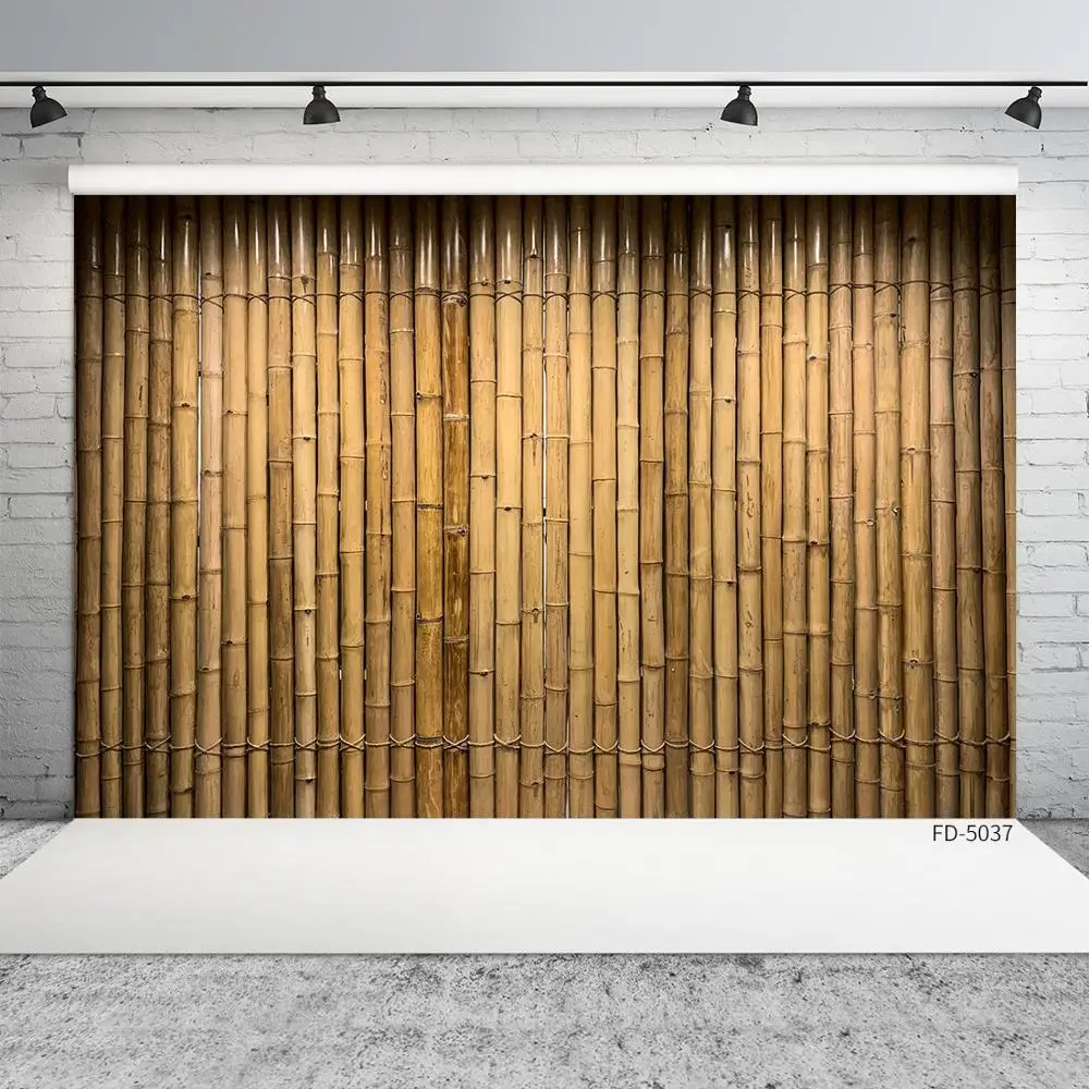 Bamboo Wooden Board Wall Vinyl Backdrops Baby Shower Newborn Portrait Pet Toy Photography Background Photocall Photo Studio Prop