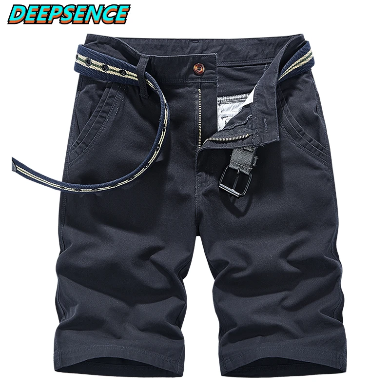 

Preferred For Mature Men Casual Shorts New 2021 Summer Military Cotton Zipper Pockets Fashion Traveling Knee Length Shorts Men