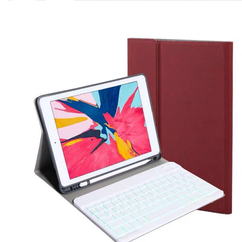 Imagem -02 - Folio Dobrável Tecido de Algodão Couro Case com Cores Retroiluminado Teclado Removível para Ipad Pro 12.9 Gen 2023 2023 Tablet Mais Caneta