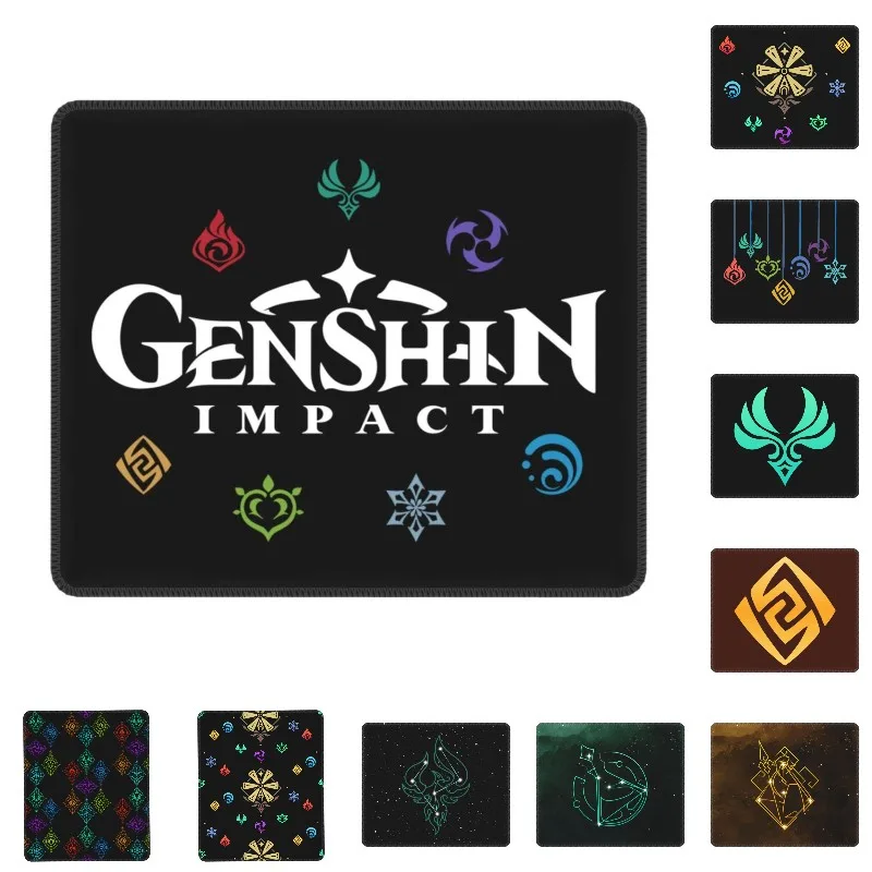 Genshin Impact Gaming Mouse Pad Customized Non-Slip Rubber Base Mousepad Office Laptop Computer PC Elements of World Mouse Mat