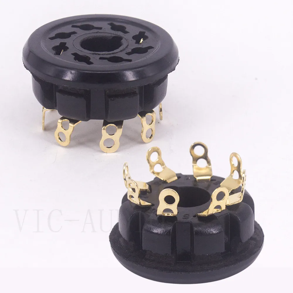 8 핀 베이클라이트 튜브 소켓 S8WPI 전자 튜브 소켓 KT66 KT88 6550 EL34 6SN7 6SL7 진공관 앰프 오디오 HIFI, 10PCS