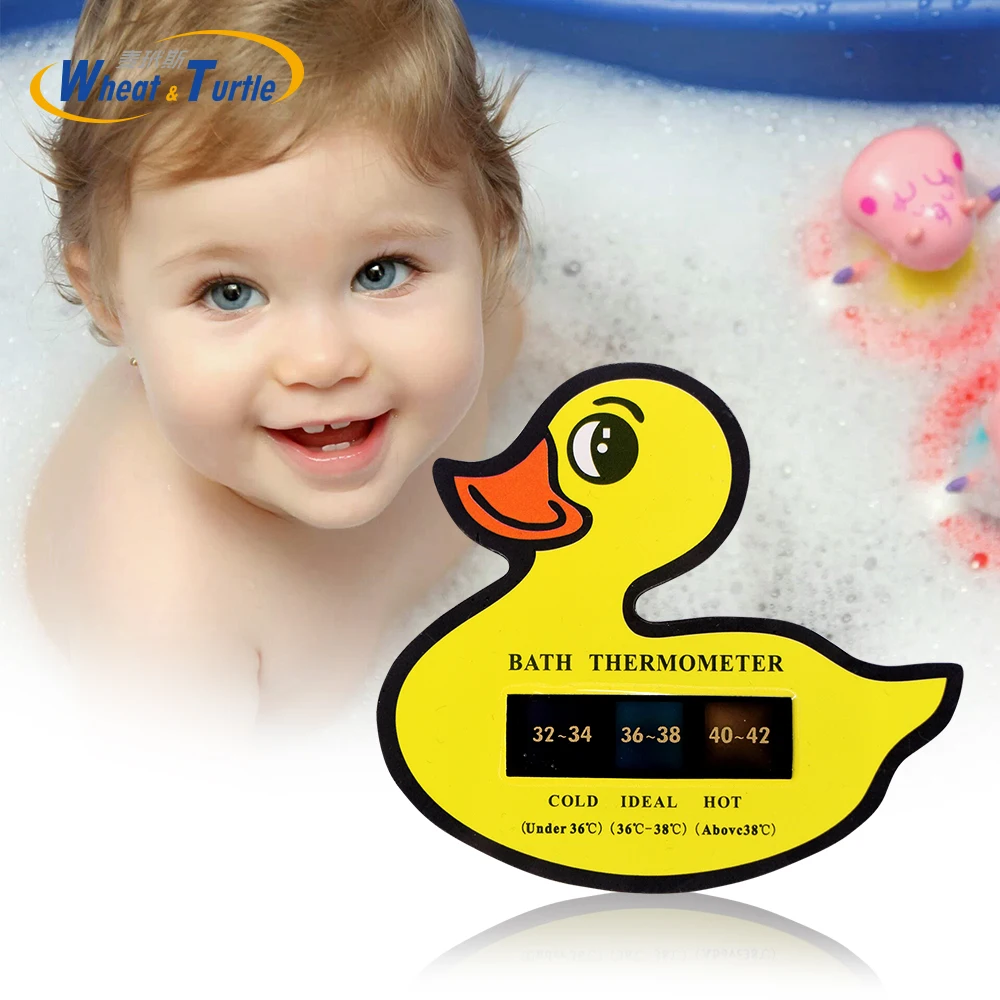 Cute Duck Pattern Babty Safety Care Bath Water Thermometer ABS Swim Pool  Temperature  Lcd Digital