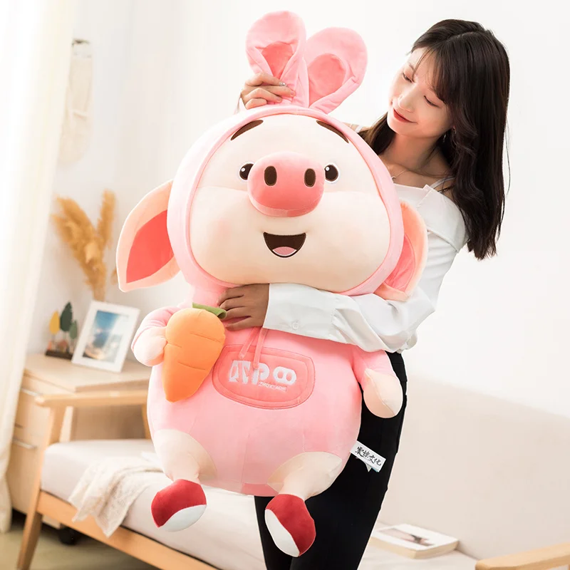 

Cute Piggy Stuffe Plush Doll Cosplay Rabbit Bunny Toy Soft Animal Anime Pig Fart Pillow Children Girl Birthday Christmas Gift