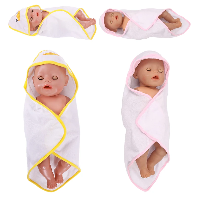 Doll Bath Towel Pajamas Blanket Fit 18 Inch American&43 Cm Baby New Born Doll Reborn Our Generation Christmas Girl`s Toy Gifts