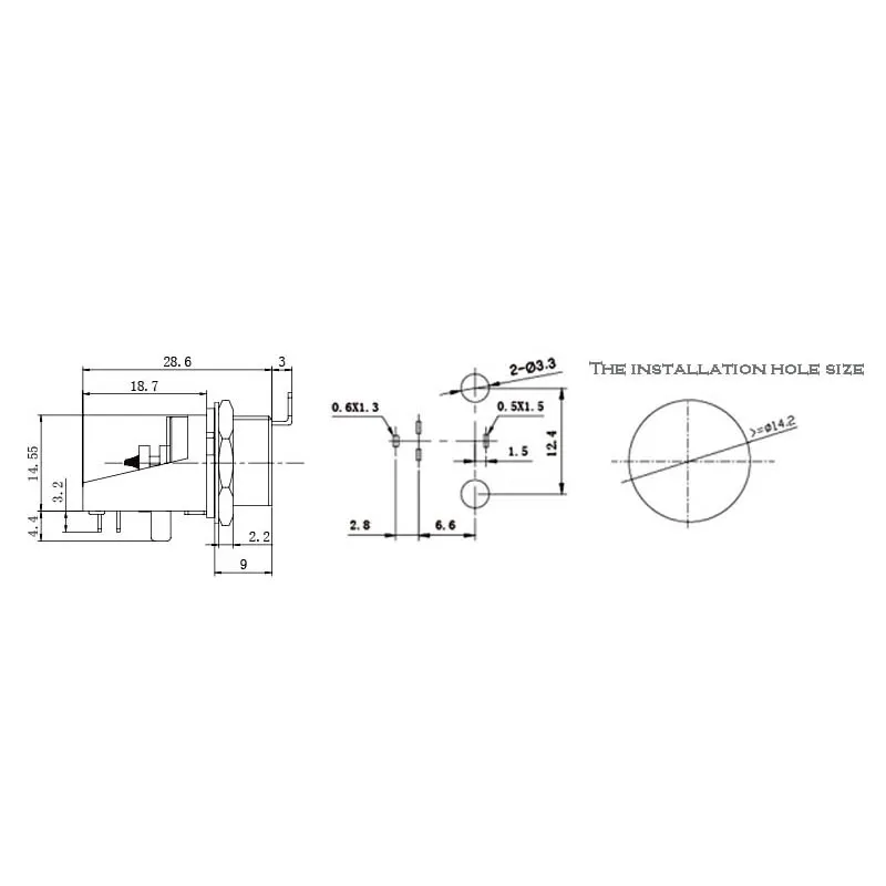 High quality 10pcs/lot mini 3P xlr female Audio Mic connector Mini XLR Connector socket