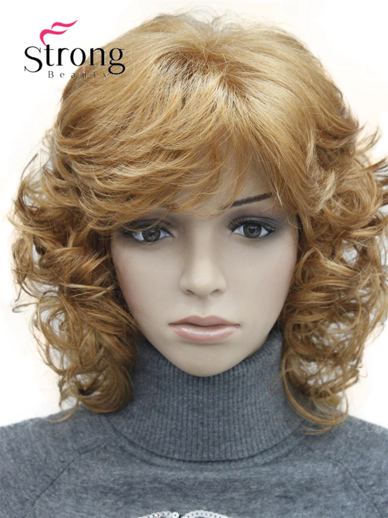 StrongBeauty Women\'s Short Curly Heat Resistant Synthetic Auburn Hair Wigs COLOUR CHOICES