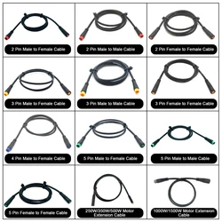 Julet防水ケーブルbafang延長caleモーターライトebrakeスロットルディスプレイ2 3 4 5ピン電動自転車変換ケーブル