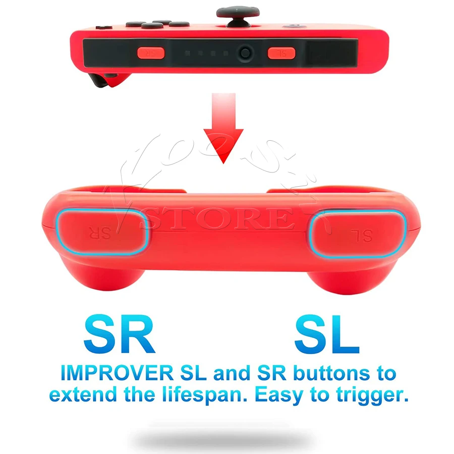 10 in 1 Nintend Switch Accessories Kit  2 Racing Steering Wheel 2 Handle Grip 6 Joycon Silicone Caps for Nintendoswitch Joy-con