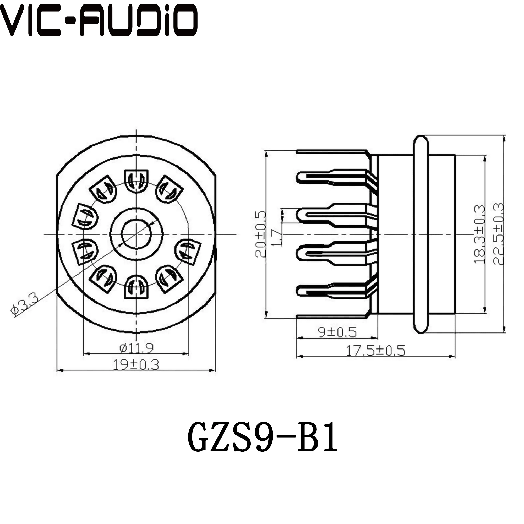 Bakelite B9A 9Pin Valve Tube Socket For ECC82 ECC83 12AU7 EL84 6922 E88CC 12AX7 Vacuum Tube Socket Amplifier Audio Vintage HIFI