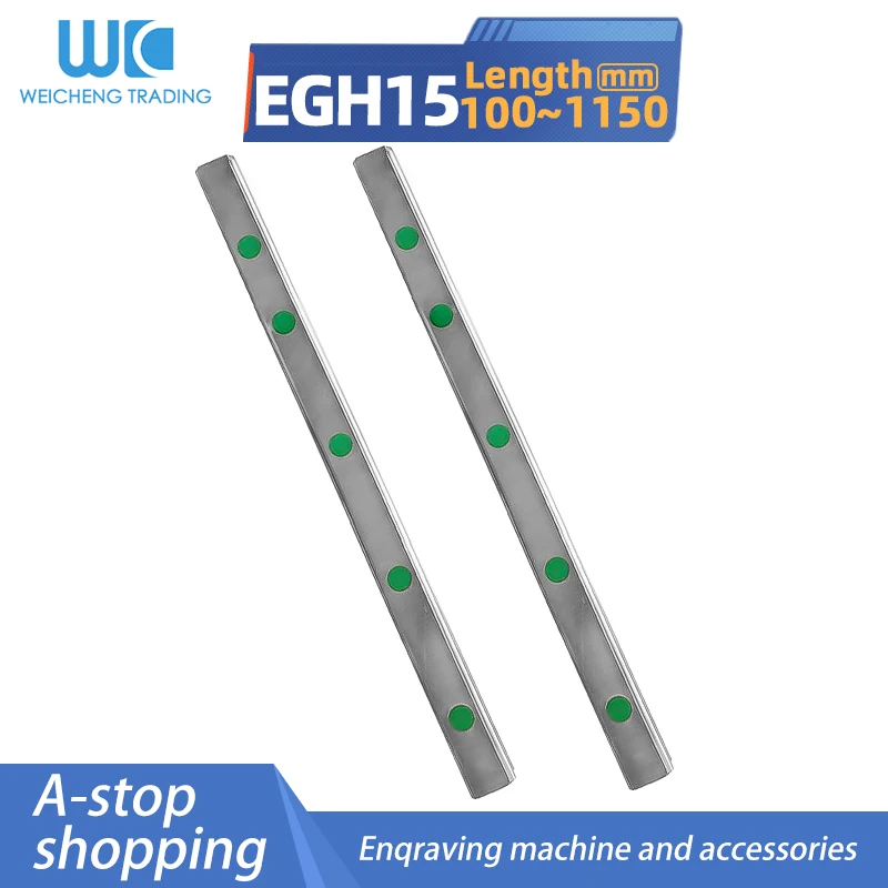 

Linear Guides Rail 2pcs EGH15/20/25/30 100mm-1150mm Large Stock For CNC Cutting Machines And Cnc Parts Printer Accessories