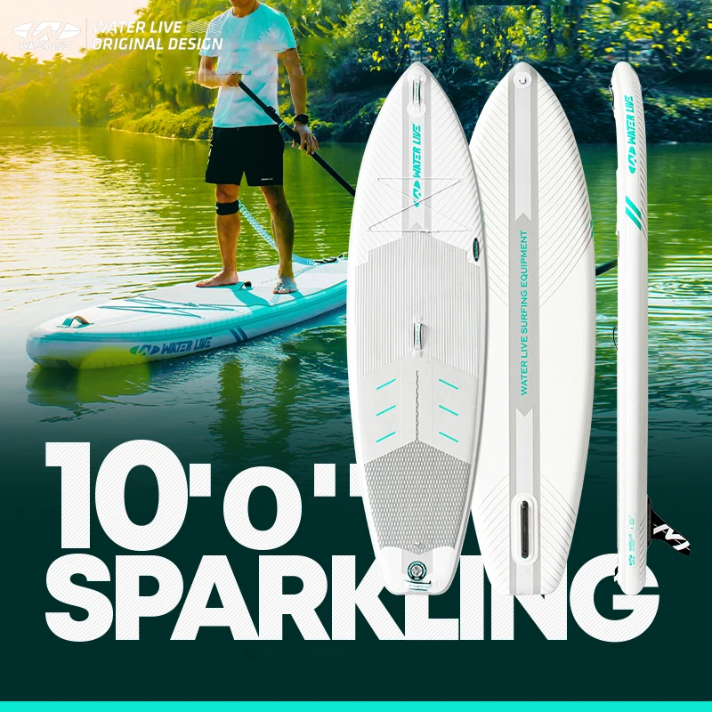 

WATERLIVE SPARKING-WL202101 SUP Inflation Board 1 Person Child Surfboard 10'0" Water Fishing Float Board Ultralight 8.85kg Race