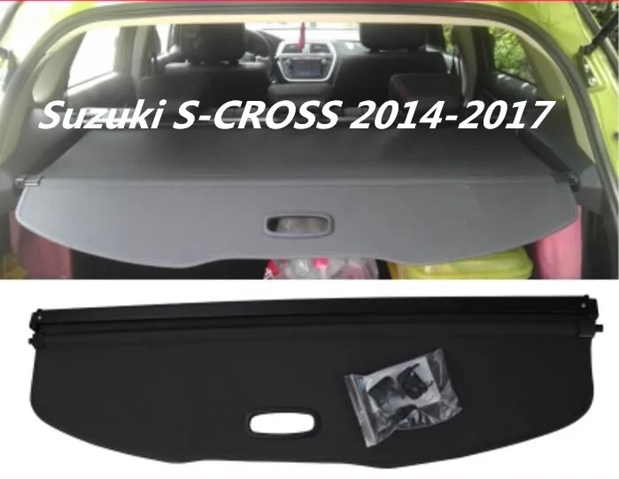 Car Rear Trunk Security Shield Cargo Cover For Suzuki S-CROSS 2014.2015.2016.2017 2018 High Quali Auto Accessories