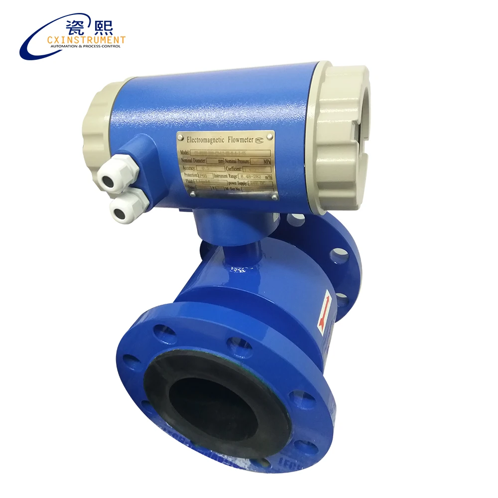 DN65 carbon steel electromagnetic flow meter with pulse and 4-20mA output