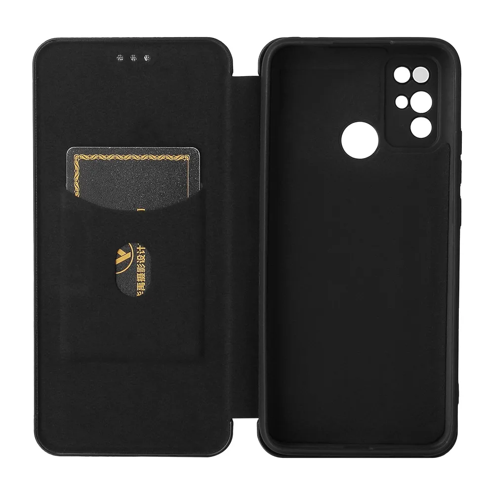 For Doogee X96 Pro Case Luxury Flip Carbon Fiber Skin Magnetic Adsorption Case For Doogee X96Pro X 96 Phone Bags