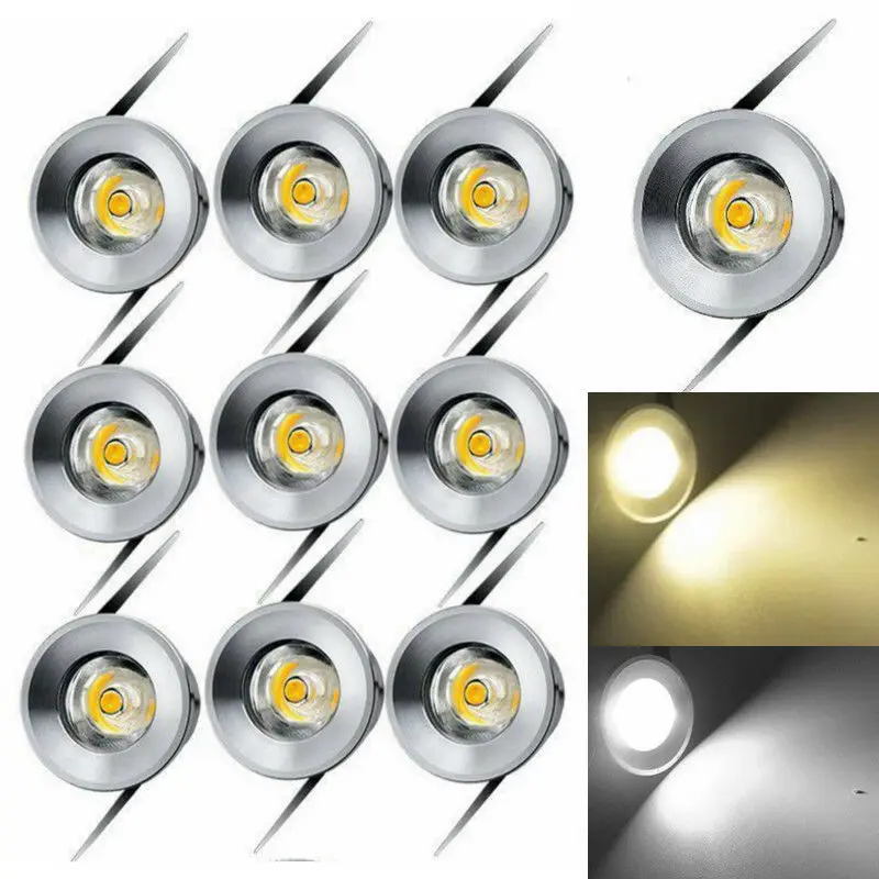 

20pcs/lot 1w Mini LED Cabinet Lamp Mini led Downlight AC85-265V led Spot light lamp with led driver For Kitchen closet