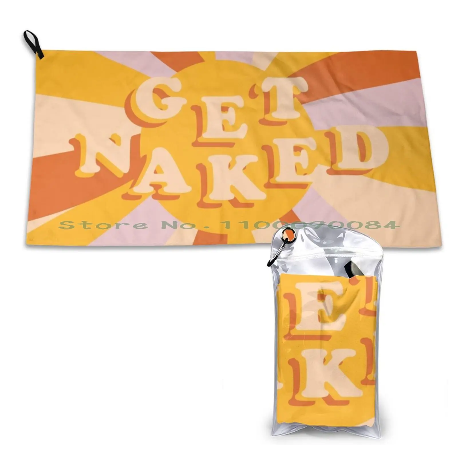 Get Sunshine Quick Dry Towel Gym Sports Bath Portable Sunshine Get Sunny Cute Fun Quote Bathroom Colourful Bright Silly Retro