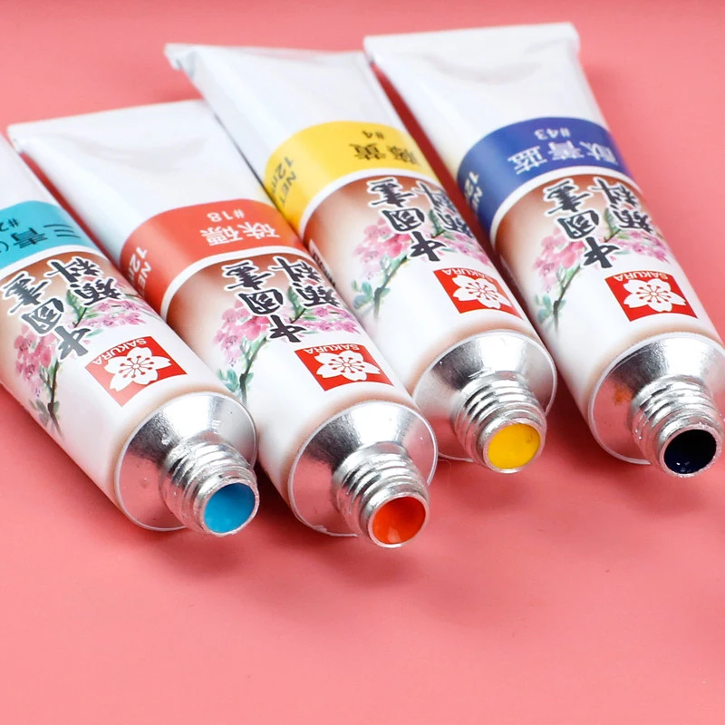 Sakura 12Ml 1Pcs Chinese Schilderen Pigmenten Schilderij Tekening Gereedschap Hand Geschilderd Voor Kunstenaar Landschap Schilderen Enkele Art Supply