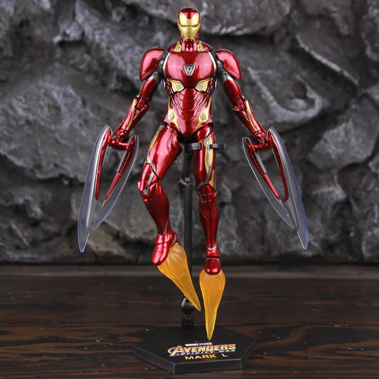 ZD Toys Deluxe Ironman Mark L 50 MK50 Nano Armor Weapons 7" Actionfigur LED-Lichtplattform Tony Stark Infinity War Modellpuppe – Detail 16