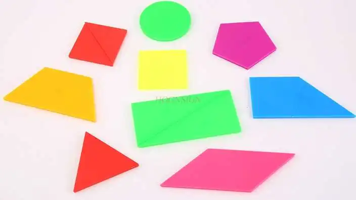 Formas geométricas magnéticas para estudantes, regular, retangular, triângulo, gráficos elementares