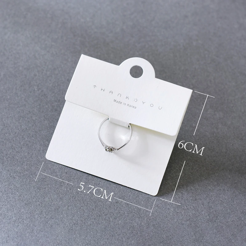 New Hot White Cardboard Fashion Jewelry Ring Display Card Holder Price Label Tags Handmade DIY Accessories Stock