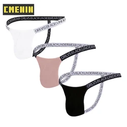 3PCS Modal Soft Sexy Gay Underwear Men Men's Thong Jockstrap Men's lingerie G String Men Penis Pouch Gay Underwear Sexi OR6107